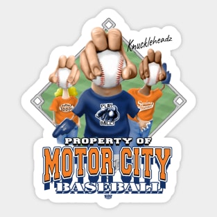 Knucklehead for Motor City Baseball Sticker